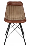 Стул Secret De Maison GETS ( mod. M-14529 ) коричневый (металл/кожа буйвола/ткань хлопок)