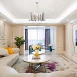 Подвесная люстра хрустальная на штанге Arte Milano Sorrento-1409 371409/6/350/470 CR (220V)