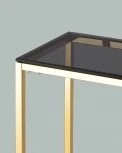 Консоль Stool Group ТАУН 115*30 золото стекло smoke УТ000004657