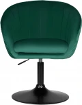 Кресло дизайнерское DOBRIN EDISON BLACK (зеленый велюр (1922-9)) 8600_BlackBase-LM BLACK, цвет сиденья зеленый (1922-9), основания черный
