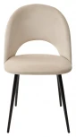 Стул РАМОУНЗ, цвет бежевый #H06, велюр / черный каркас