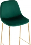 Стул барный Валенсия SN велюр зеленый золотые ножки 2 шт Stool Group (арт.УТ000038301)