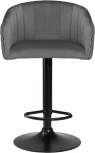 Стул барный DOBRIN DARCY BLACK (серый велюр (1922-19)) 5025_BlackBase-LM BLACK, цвет сиденья серый (1922-19), основания черное