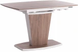 Стол FANCY МДФ HPL, 120-160х85х75 см, Дуб трюфель/Белый Tetchair 18997
