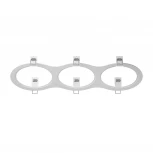 Рамка для трех встраиваемых светильников Lightstar Intero, овал, белый