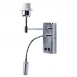 Основание бра с подсветкой для чтения MW-Light Сити, 2 лампы, хром