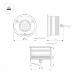 Встраиваемый светильник уличный Arlight GROUND 024961