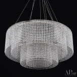 Подвесная люстра светодиодная APL LED Sicilia SH02.73.2D.A.Ni.4000 (220V, хрусталь, на тросе)