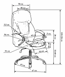 Офисное кресло для руководителей CHESTER (чёрный)