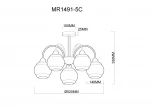 Потолочная люстра на штанге MyFar Kris MR1491-5C (220V)