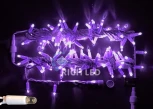 Гирлянда светодиодная фиолетовая постоянного свечения 220B, 100 LED, провод белый, IP65 RL-S10C-220V-CW/V Rich LED