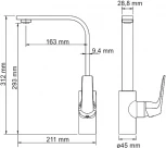 Смеситель Wasserkraft Neime 1907 для кухонной мойки