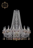Подвесная большая люстра с хрустальными подвесками Art Classic 11.12 11.12.16.300.h-94.Gd.Sp.K777 (220V, на цепи, подсвечник, свеча)