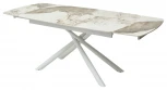Стол RIVOLI 140 GLOSS LUXURY PANDORA SINTERED STONE/ WHITE
