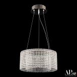 Подвесная люстра светодиодная APL LED Sicilia SH02.40.A.Ni.4000 (220V, хрусталь, на тросе)