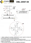 Потолочная люстра на штанге Omnilux Bucine OML-29507-08 (220V, шарики)