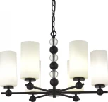 Подвесная люстра ST Luce SL2003 SL2003.403.06 черный/белый E27 6*40W (220V, на цепи)