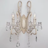 Бра Eurosvet 12205 12205/2 белый (хрусталь Strotskis, подвески, подсвечник, свеча)