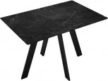 Стол DikLine DKD140, керамика 140(180)х80, мрамор черный матовый, опоры черные (2 уп.) арт.00-00076077