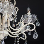 Потолочная люстра Eurosvet 12205 12205/6 белый (хрусталь Strotskis, подсвечник, свеча)