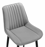 Стул Notta на металлокаркасе Седа К светло-серый / черный 502100