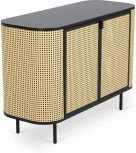Сервант Male ОГОГО (арт.729915), (МДФ,ЛДСП,Ротанг/Бежевый,Черный)