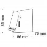 Настенный светильник (бра для чтения) Mirax 3000К 3Вт IP 20 LED Maytoni Technical C040WL-L3W3K (220V, выключатель)
