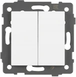 Механизм выключателя двухклавишный непроходной SWT-MK02-PL-WH-V (250V, 10A) (Arlight) 049887