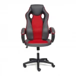 Кресло RACER GT new металлик/красный (кож/зам/ткань)