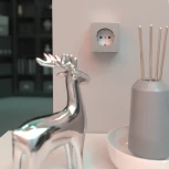 Розетка с заземлением Gallant (серебряный) Werkel W5071006 (a052773)