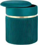 Пуф Миранда с ящиком велюр бирюзовый УТ000035332