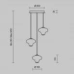 Подвесной светильник LED Maytoni Sirocco MOD359PL-L17BS3K (220V, на проводе, круглые)