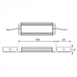 Блок питания Basic 12V 150W IP67 BT524 Gauss