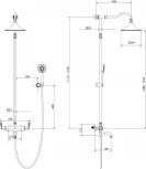 Душевая стойка Lemark Prime LM6162BRG