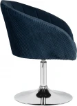 Кресло дизайнерское DOBRIN EDISON (синий велюр (1922-20)) 8600-LM 8600-LM, цвет сиденья синий (1922-20), основания хром