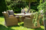 "Эспрессо–150 N" обеденная группа плетеная, цвет соломенный 4SIS арт.УТ-00008189