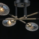 Потолочная люстра на штанге ILLUMICO IL0255-6CSQ-79 BK AB (220V)
