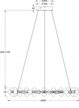 Подвесной светильник Maytoni Tessara MOD081PL-L60G3K (LED, 220V, на тросе, шарики, бусы)