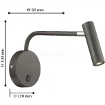 Бра на гибкой ножке для чтения Favourite Murum 1960-1W (LED, 220V, выключатель)