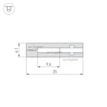 Профиль с экраном ARH-NANOLINE-5-2000 ANOD (Алюминий) 023911 Arlight