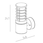 Настенный светильник уличный Oasis Light 61832 Gr (220V, круглые, IP54)