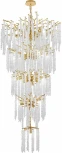 Подвесная большая люстра каскадная хрустальная Arte Milano Milano-4 23416.800-1600.28.E14.A.5D GD (220V, на цепи)