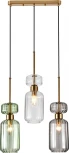 Подвесной светильник Escada Подвесной светильник Escada Gloss 1141/3S CL/GN/SM 3x60 E14, металл/стекло, античная медь (220V, на проводе)