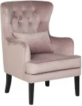 Кресло Garda Decor RIMINI-2K-ПЫЛ/РОЗ-Н-Йорк40 (Черный/Пыльно-розовый)