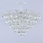 Потолочная люстра хрустальная на штанге Reluce 04058-0.3-06 WH+GOLD PN