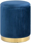 Пуф Шарлотта с ящиком велюр синий УТ000025561