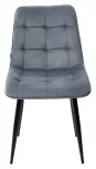 Стул CHIC BLUVEL-06 BLUE / черный каркас