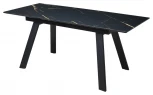 Стол Морис 140 ОБСИДИАН САТИНАТ, стекло/ черный