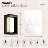 Настенный светильник уличный Maytoni Baker Street O021WL-L10B4K (LED, 220V, IP65)