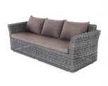Диван из искусственного ротанга трехместный, цвет графит 4SIS Капучино YH-C3130W-3 graphite